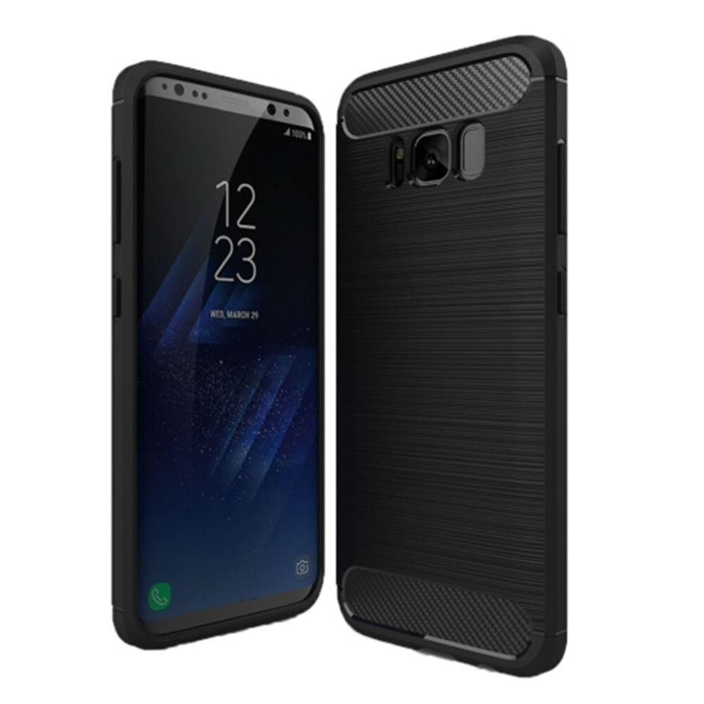For Galaxy S8 Brushed Carbon Fiber Texture Shockproof Tpu Protective Cover Case (Black) Black 8881471529397