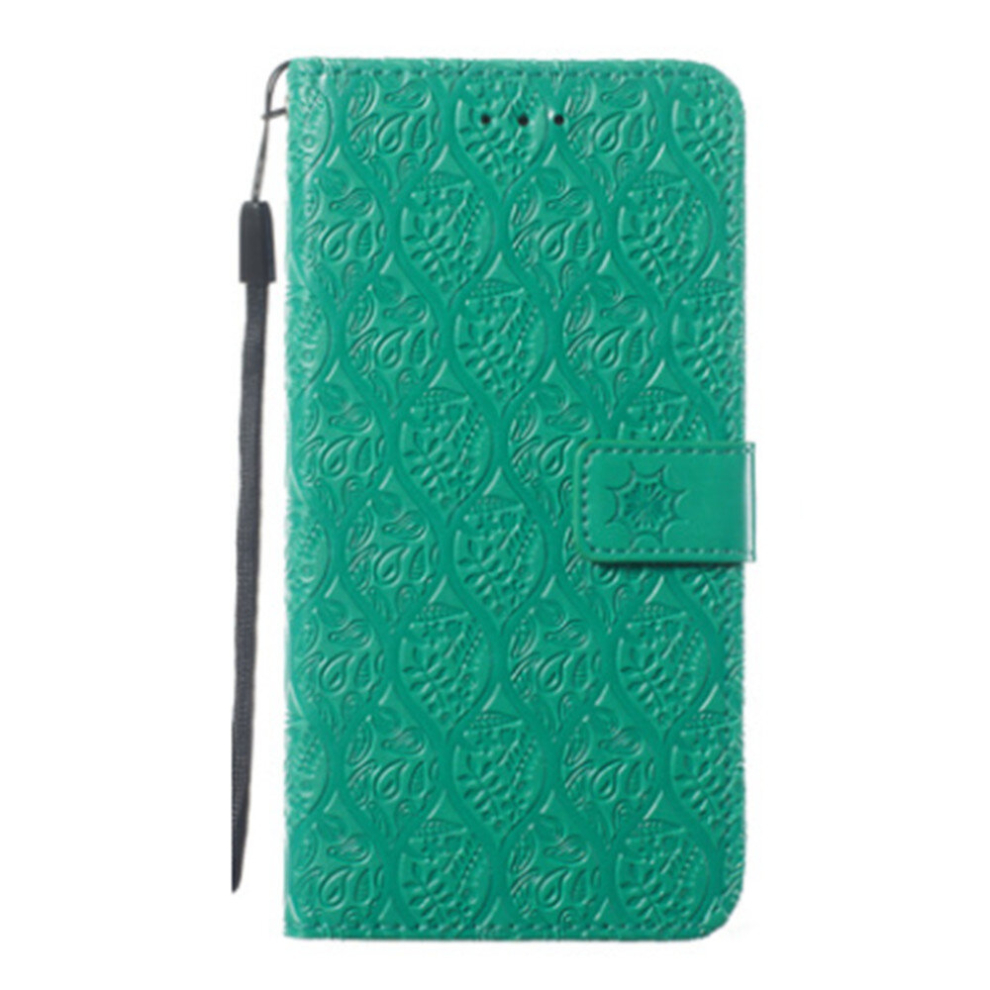 Pressed Printing Rattan Flower Pattern Horizontal Flip Pu Leather Case For Lg G8 Thinq / G8s Thinq, With Holder & Card Slots & Wallet & Photo Frame (G 8881471533424
