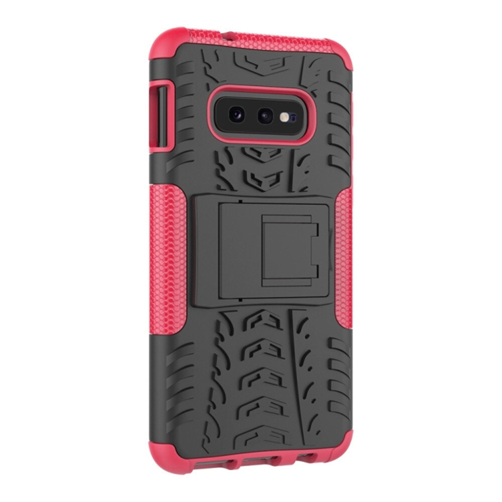 2Pcs Tire Texture Tpu+Pc Shockproof Case For Galaxy S10e, With Holder 8881471528444