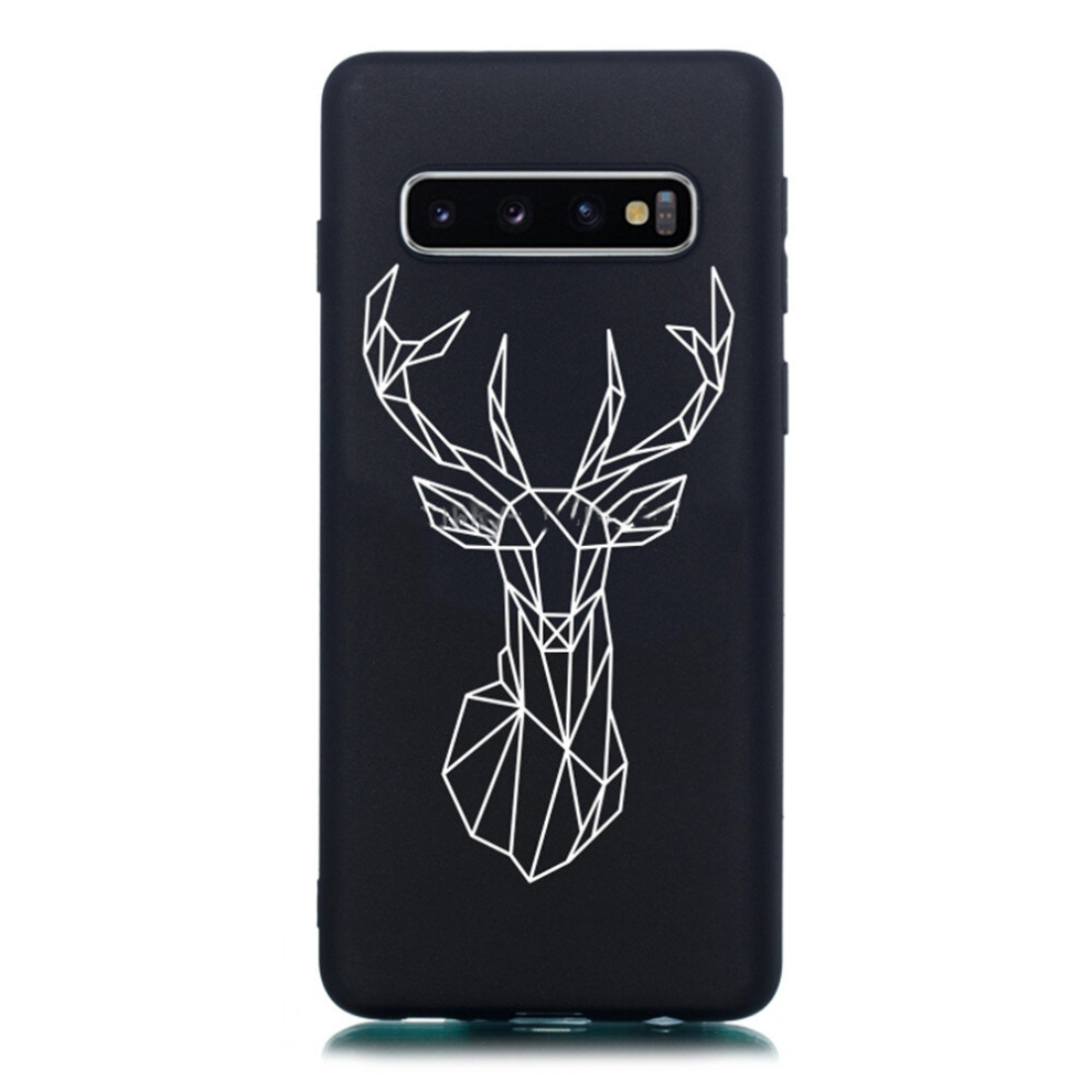 3Pc Elk Painted Pattern Soft Tpu Case For Galaxy S10 8881471528543