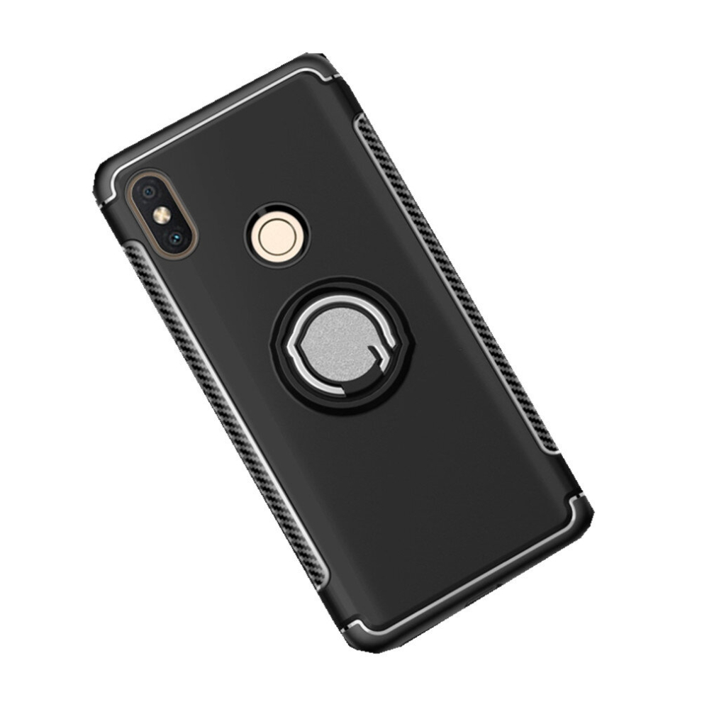 Magnetic 360 Degree Rotation Ring Holder Armor Protective Case For Xiaomi Redmi S2 (Black) Black 8881471528499
