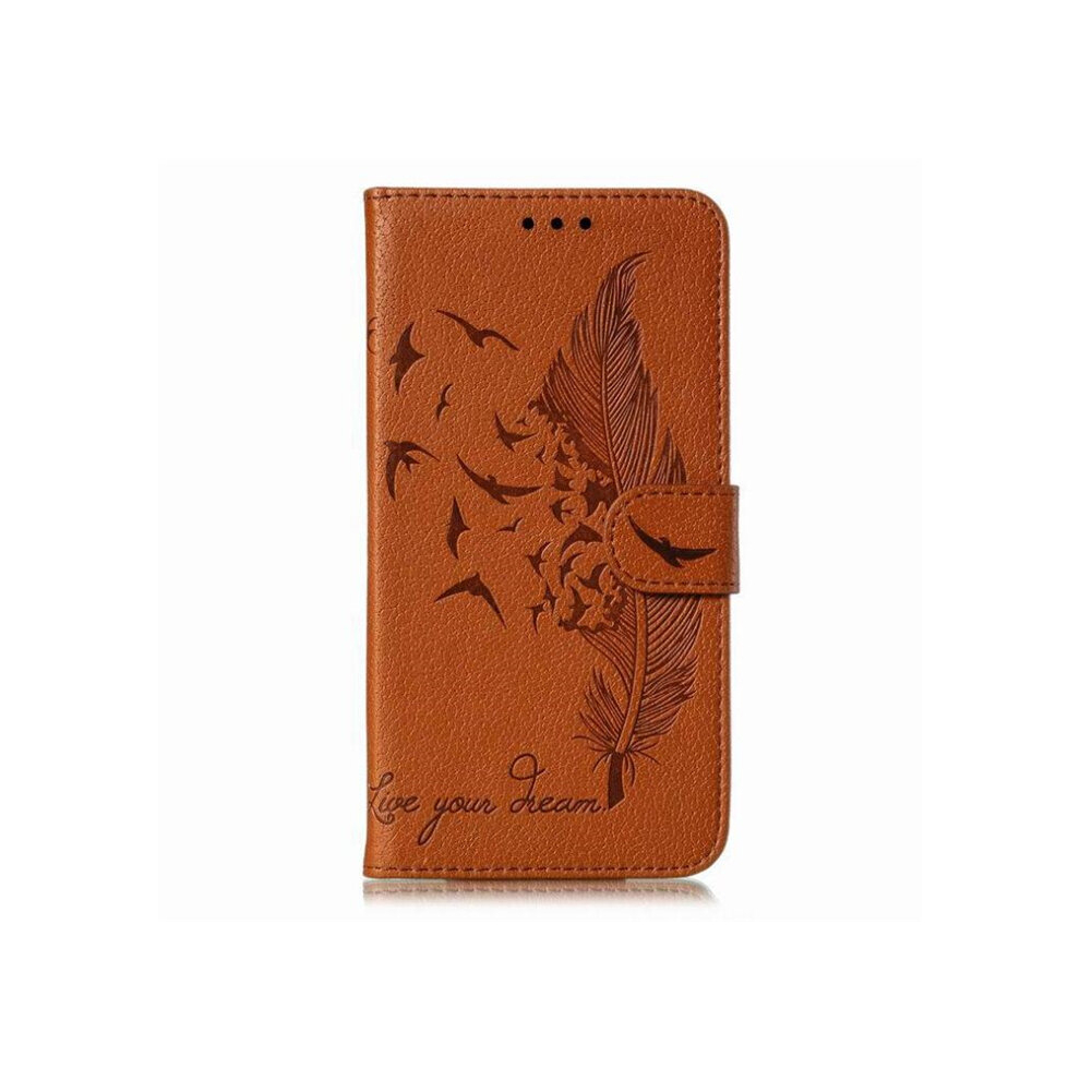 For Xiaomi Redmi Note 8 Pro Feather Pattern Litchi Texture Horizontal Flip Leather Case 8881471531161