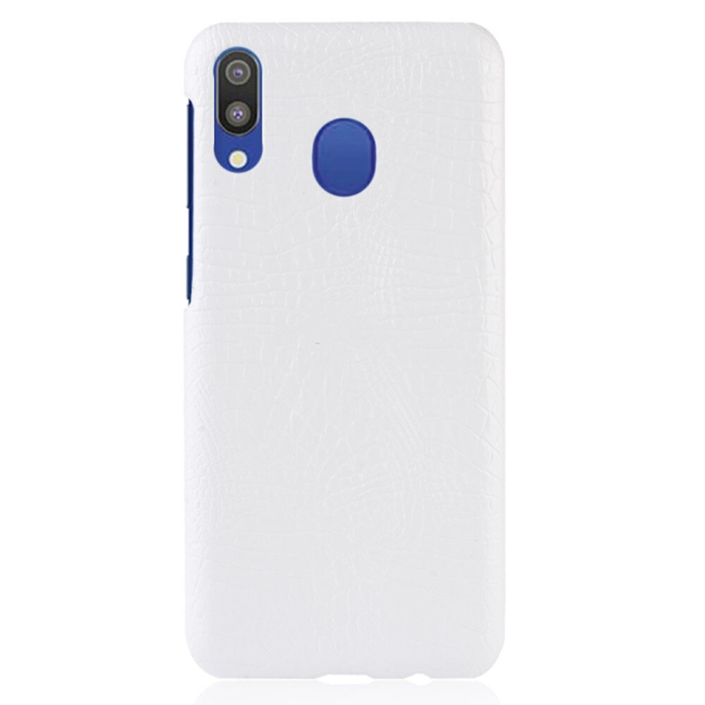 2 Pcs Shockproof Crocodile Texture Pc + Pu Case For Galaxy A20 (White) White 8881471528574