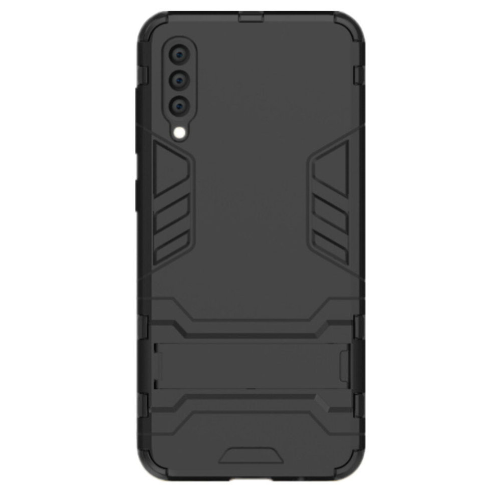 Shockproof Pc + Tpu Case For Galaxy A40, With Holder(Black) Black 8881471531697