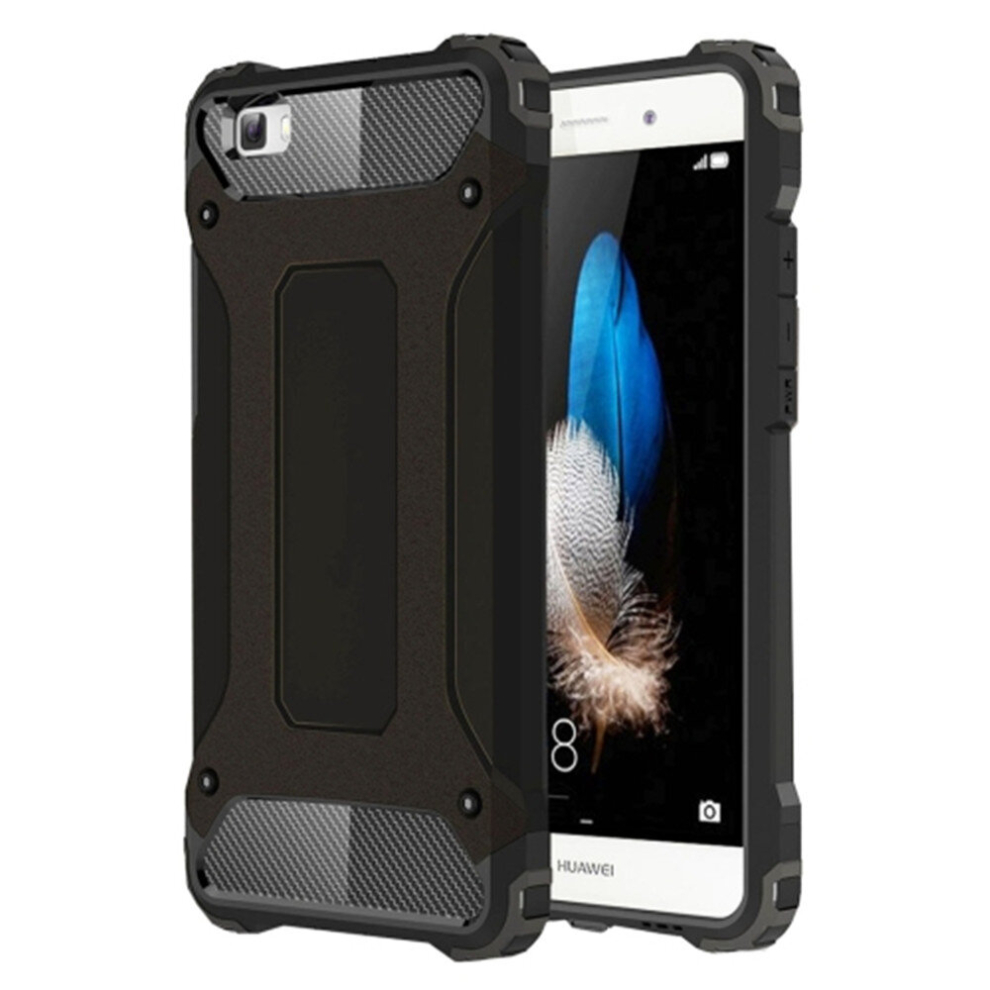 2 Pcs For Huawei P8 Lite Tough Armor Tpu + Pc Combination Case(Black) Black 8881471538290