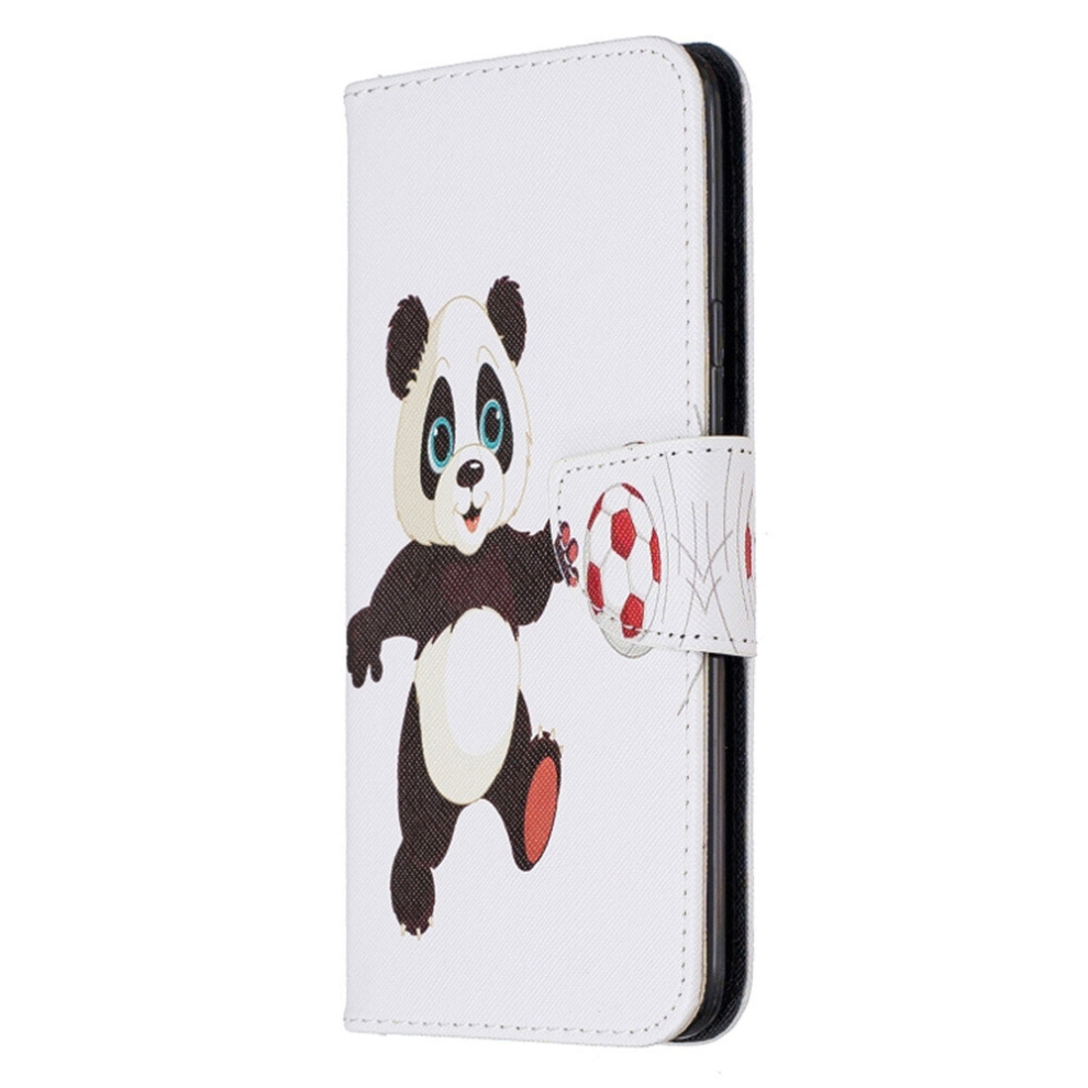 For Galaxy A20s Pattern Colored Drawing Horizontal Flip Leather Case With Holder & Card Slots & Wallet(Football Panda) 8881471538160