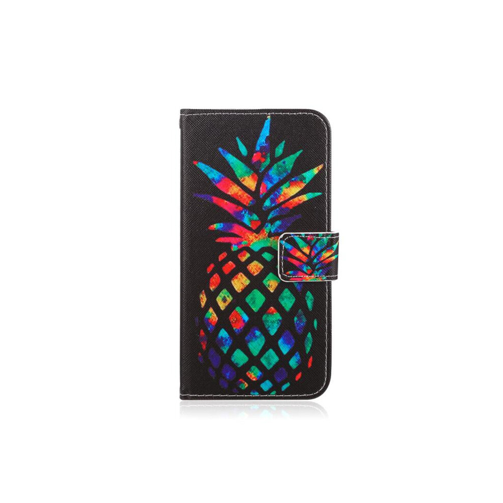 2Pcs Colorful Pineapple Pattern Colored Drawing Horizontal Flip Leather Case For Galaxy A50 8881471536685