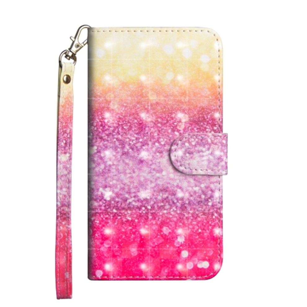 3D Painting Pattern Coloured Drawing Horizontal Flip Tpu + Pu Leather Case With Holder & Card Slots & Wallet For Galaxy A80 / A90(Gradient Color) 8881471538597