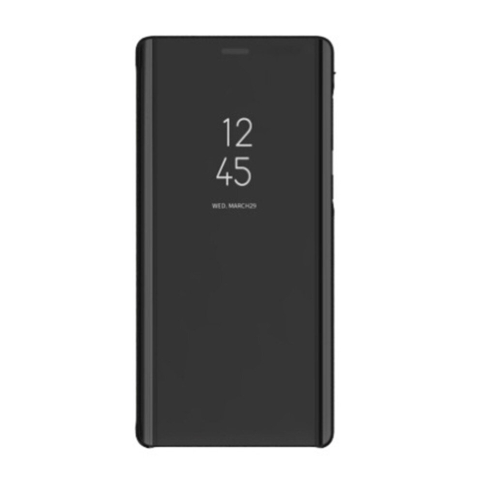 Mirror Clear View Horizontal Flip Pu Smart Leather Case For Galaxy A7 (2018), With Holder (Black) Black 8881471536579
