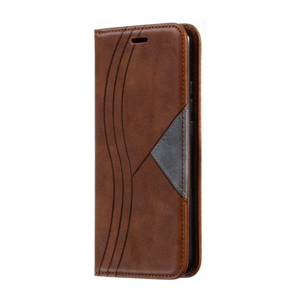 For Huawei Mate 20 Lite / Maimang 7 Splicing Color Magnetic Hem Horizontal Flip Leather Case With Holder & Card Slots(Brown) Brown 8881471538122