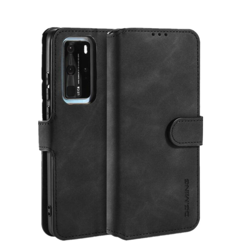 Retro Oil Side Horizontal Flip Case For Huawei Mate 20 Lite, With Holder & Card Slots & Wallet (Black) Black 8881471539488