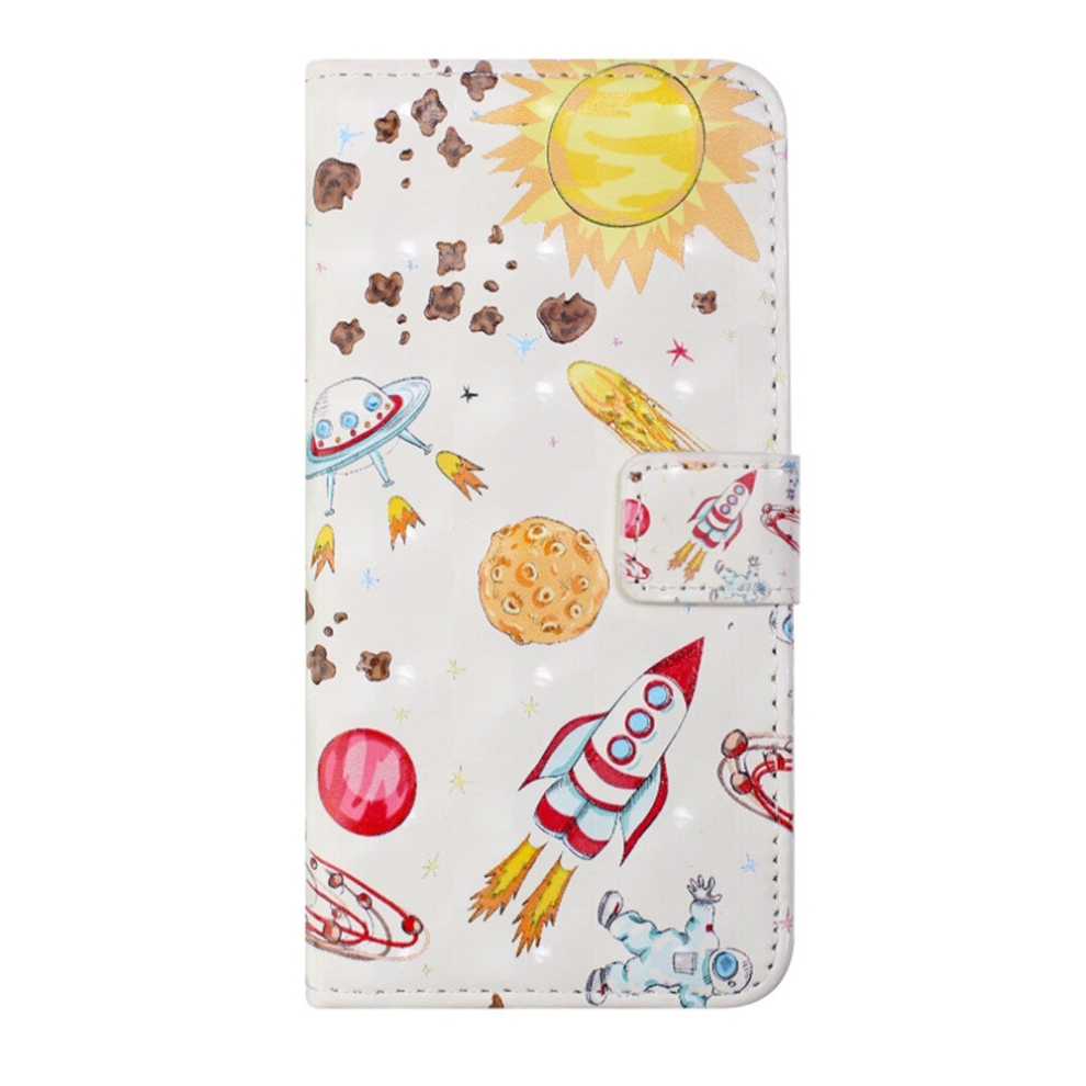 For Galaxy S8 3D Embossed Horizontal Flip Leather Case, With Holder & Card Slots & Wallet & Photo Frame(Rocket) 8881471539242