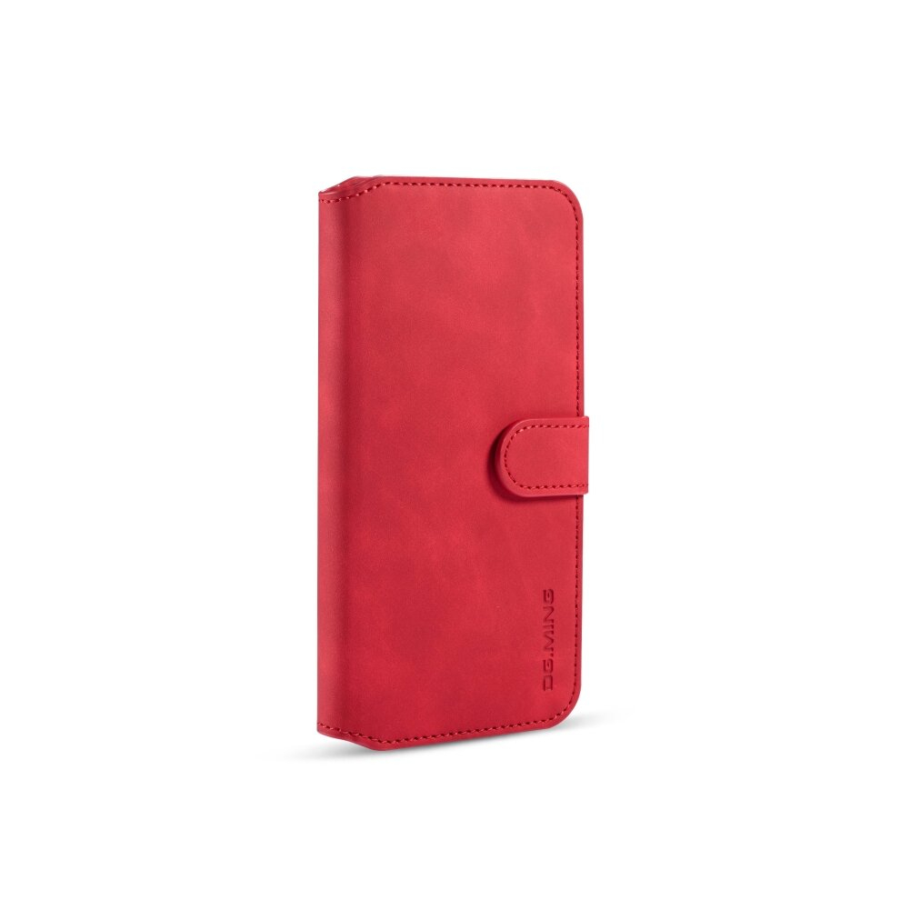 For Xiaomi Mi Note 8 Dg.ming Retro Oil Side Horizontal Flip Case With Holder & Card Slots & Wallet(Red) Red 8881471539136