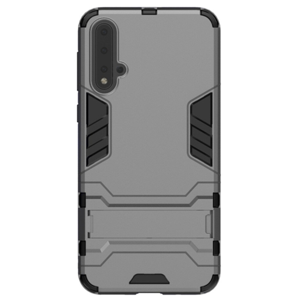 For Huawei Nova 5 / Nova 5 Pro Shockproof Pc + Tpu Protective Case With Invisible Holder(Grey) Grey 8881471536319