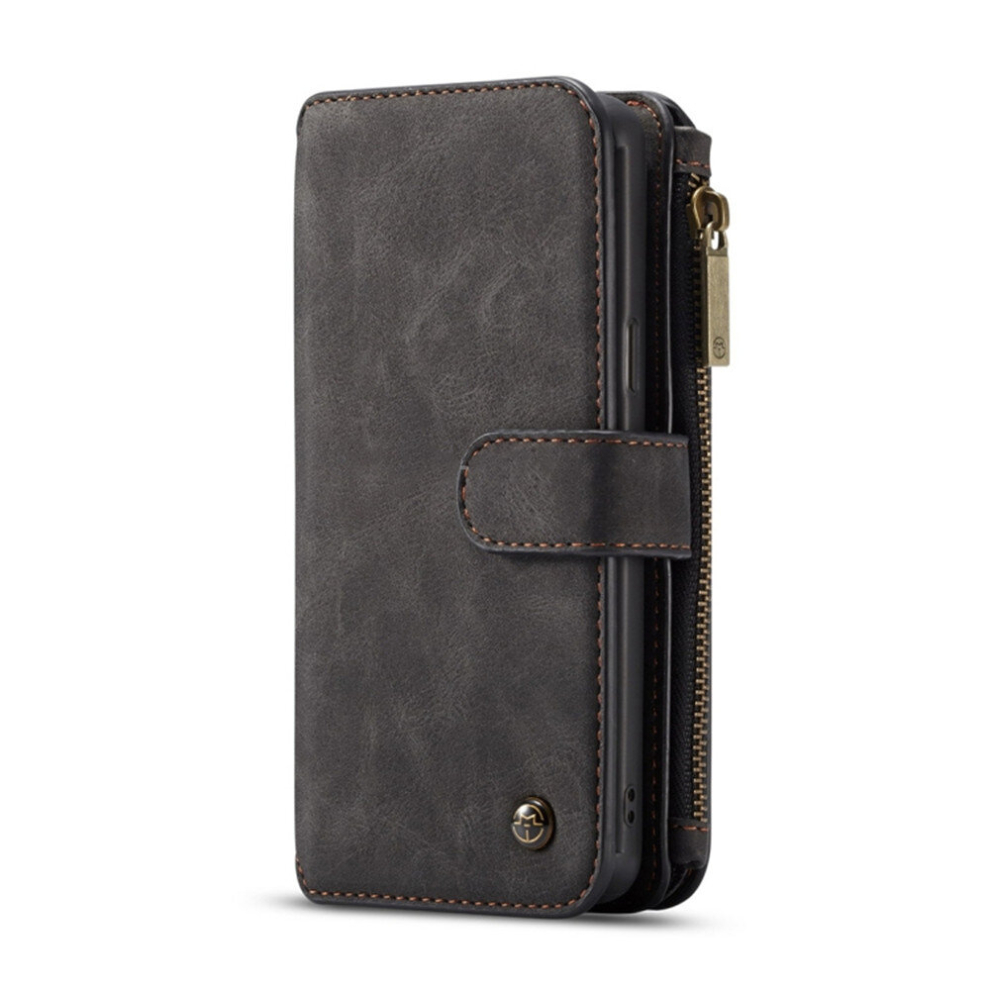 For Galaxy S9+ Crazy Horse Texcture Detachable Horizontal Flip Leather Case With Card Slot & Holder & Zipper Wallet & Photo Frame(Black) Black 8881471539549