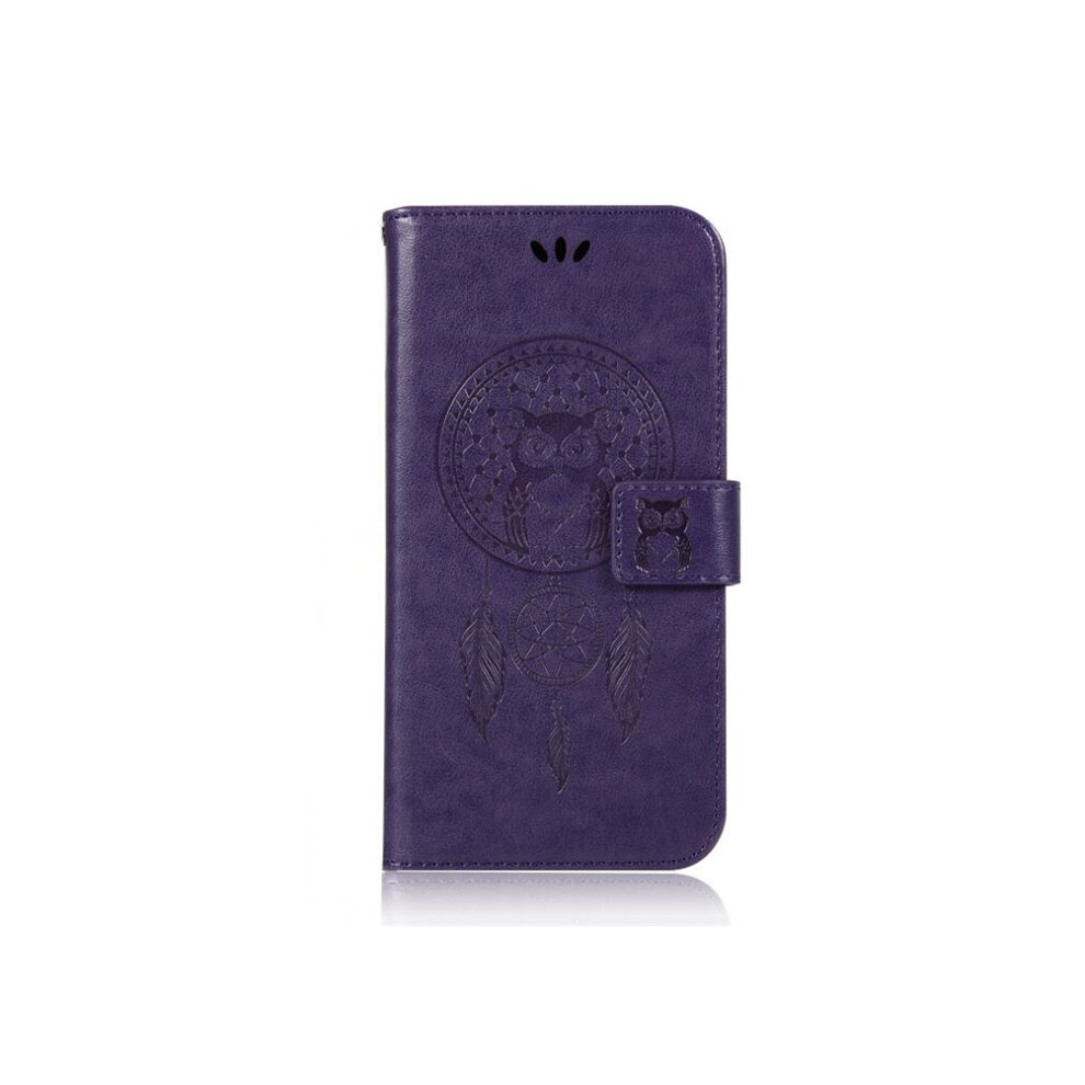 2Pcs Wind Chime Owl Embossing Pattern Horizontal Flip Leather Case For Xiaomi Redmi Note 6 Pro 8881471538504