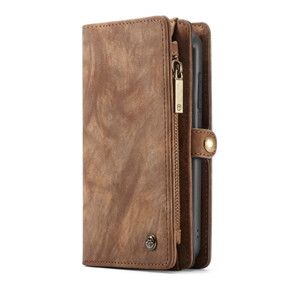 008 Detachable Multifunctional Horizontal Flip Leather Case With Card Slot & Holder & Zipper Wallet & Photo Frame For Galaxy A20e(Brown) Brown 8881471534773