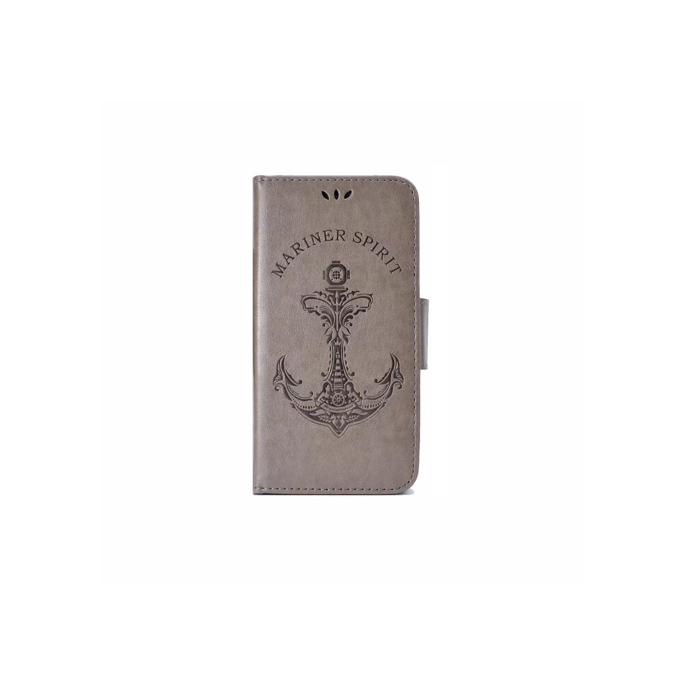 Pressed Printing Mermaid Anchor Pattern Horizontal Flip Pu Leather Case For Galaxy A6 (2018) 8881471537941