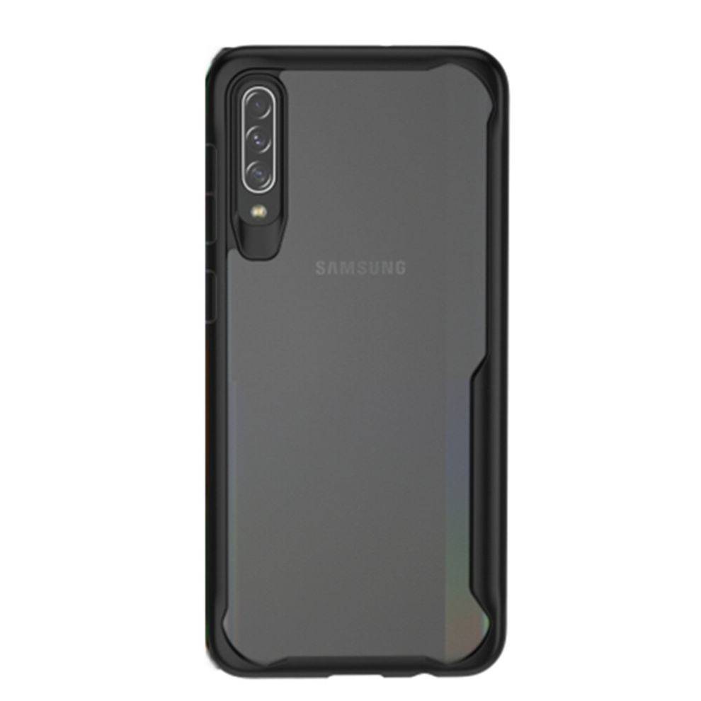 For Galaxy A70s Transparent Pc + Tpu Full Coverage Shockproof Protective Case(Black) Black 8881471537651