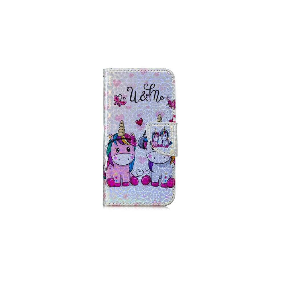 Dazzle Laser Coloured Drawing Horizontal Flip Leather Case For Galaxy A40 8881471537958