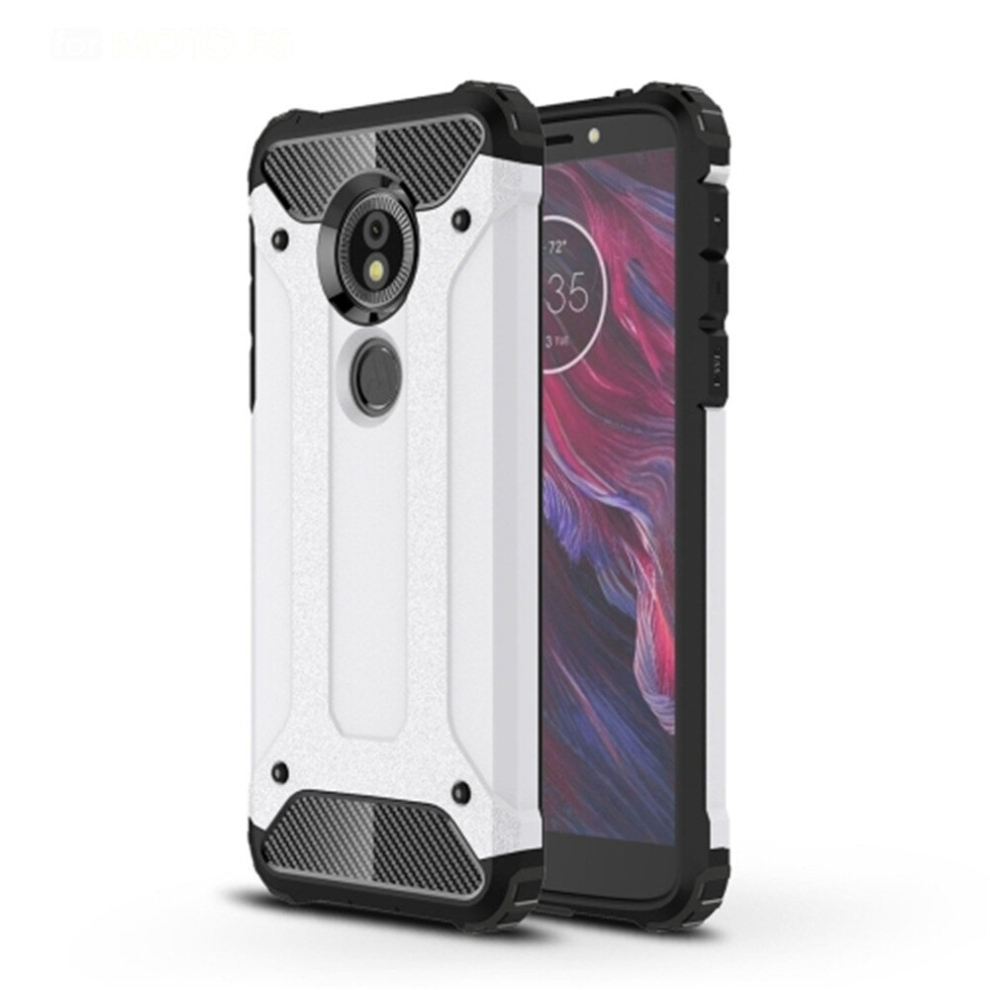 2 Pcs Magic Armor Tpu + Pc Combination Case For Moto E5(White) White 8881471535794