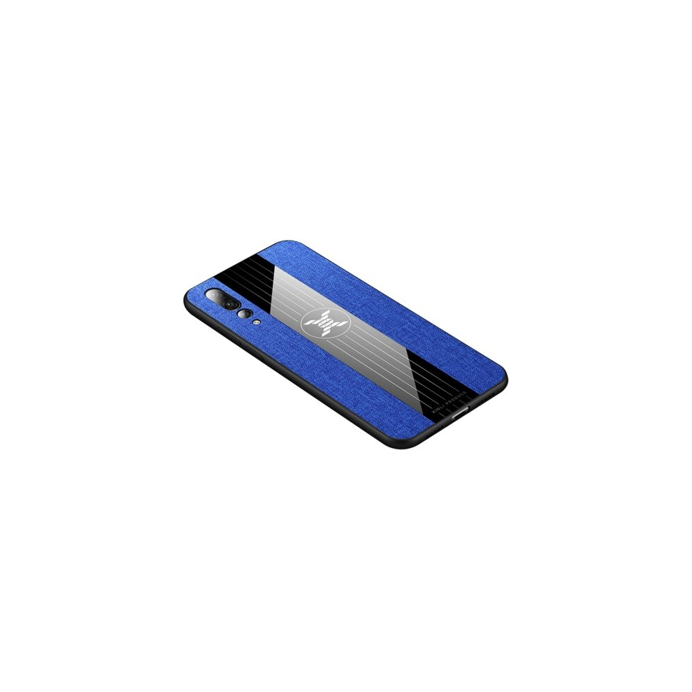 2Pcs For Huawei P20 Pro Xinli Stitching Cloth Textue Shockproof Tpu Protective Case(Blue) Blue 8881471535732