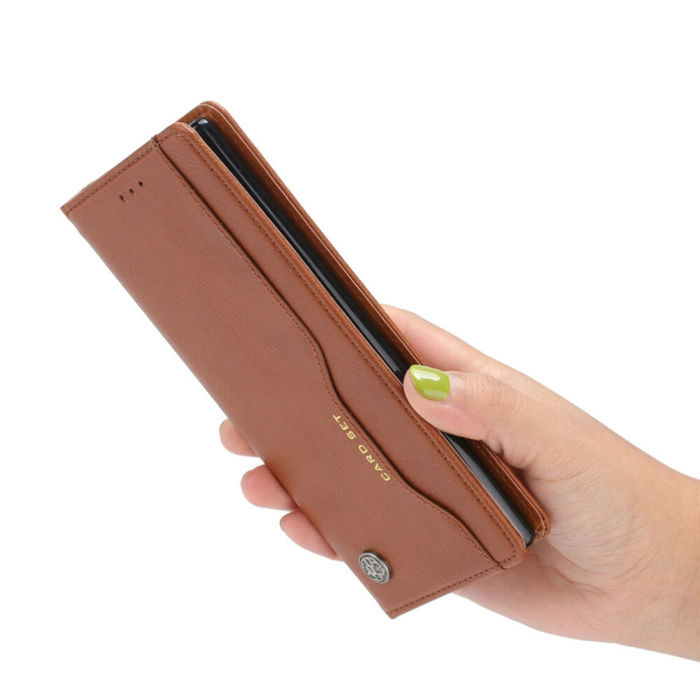 Knead Skin Texture Horizontal Flip Leather Case For Galaxy Note10, With Photo Frame & Holder & Card Slots & Wallet(Brown) Brown 8881471538603