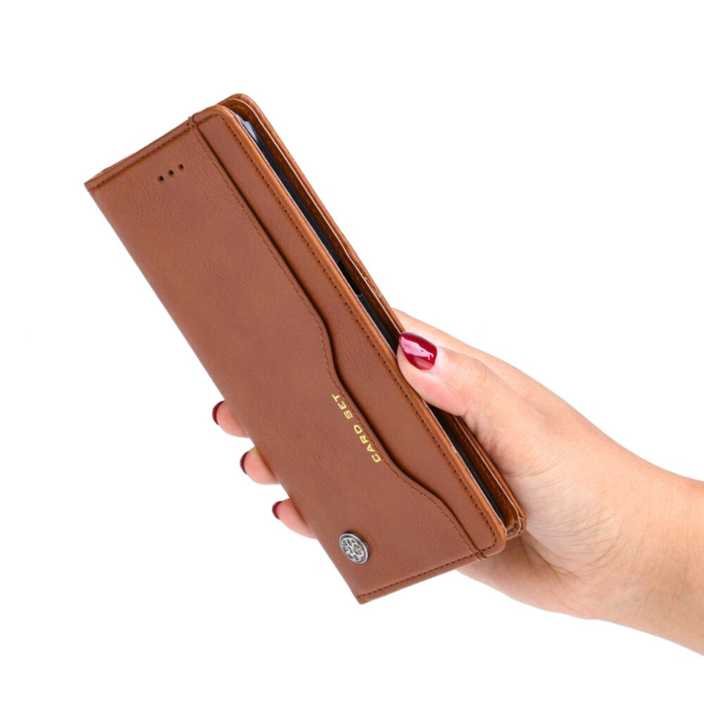 Knead Skin Texture Horizontal Flip Leather Case For Galaxy A80, With Photo Frame & Holder & Card Slots & Wallet(Brown) Brown 8881471535848