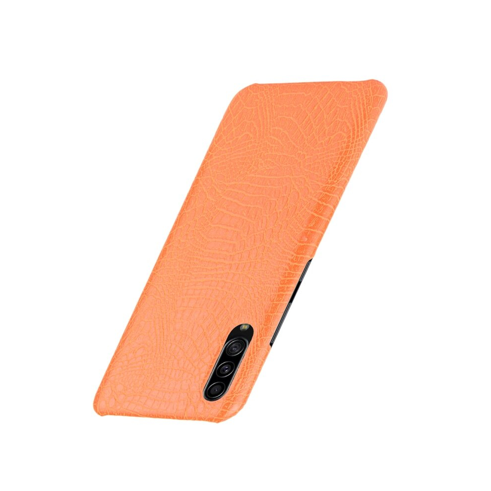 2Pcs For Galaxy A70s Shockproof Crocodile Texture Pc + Pu Case(Orange) Orange 8881471538009