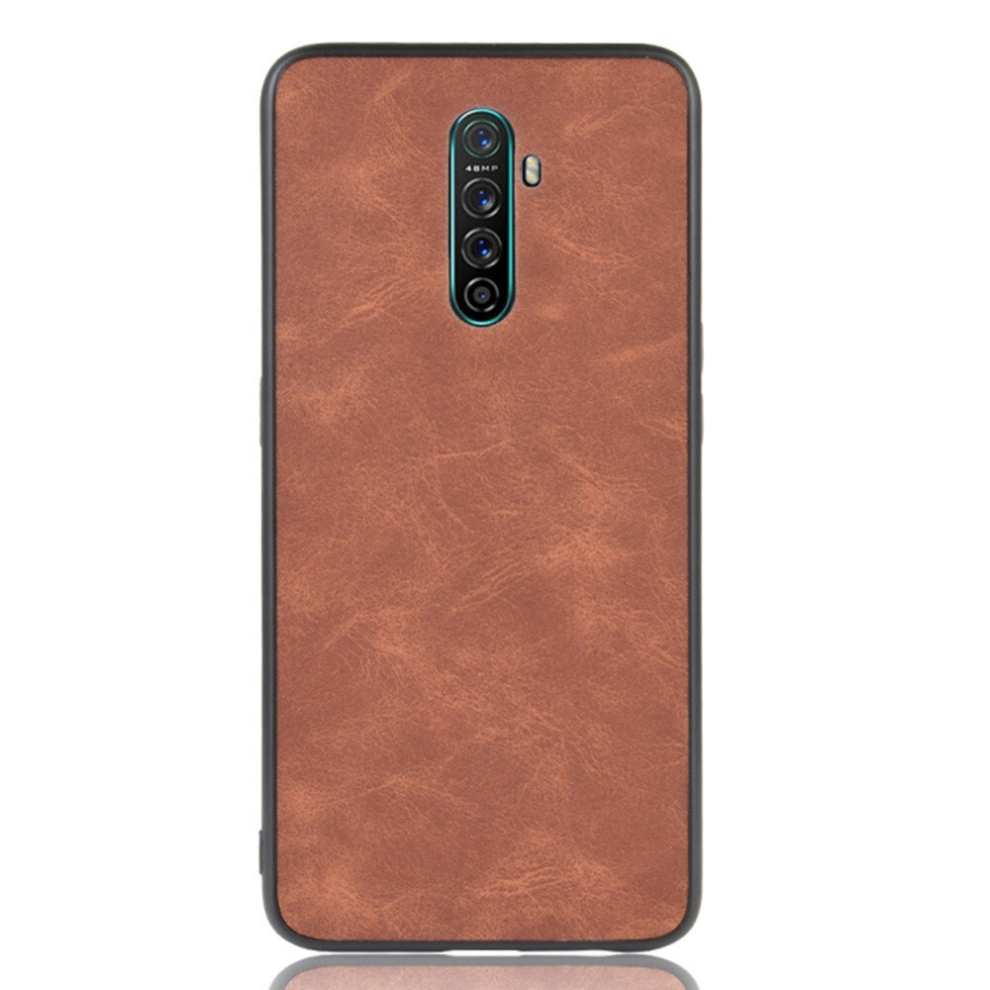2 Pcs For Oppo Realme X2 Pro Shockproof Sheep Skin Pc + Pu + Tpu Case(Brown) Brown 8881471535701