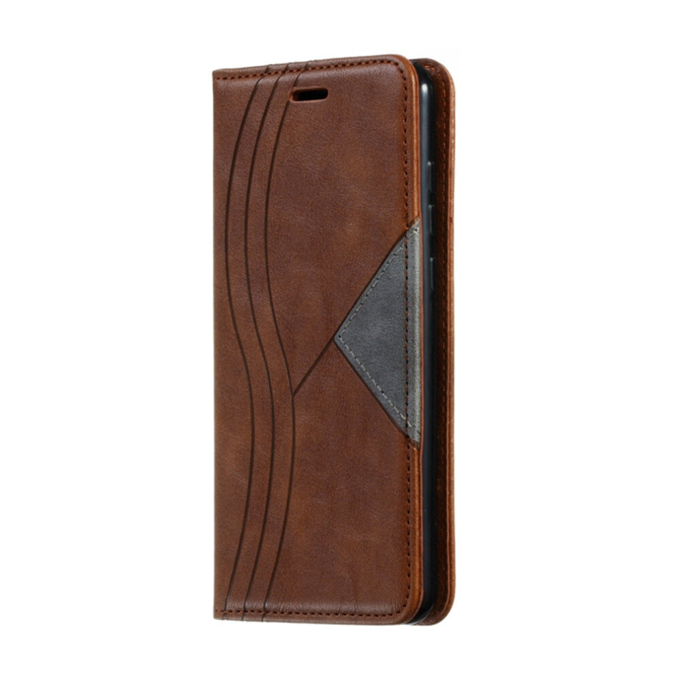For Huawei P20 Pro / P20 Plus Splicing Color Magnetic Hem Horizontal Flip Leather Case With Holder & Card Slots(Brown) Brown 8881471533998