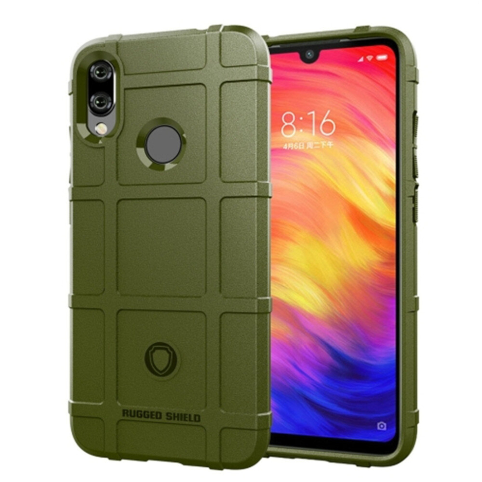 Full Coverage Shockproof Tpu Case For Xiaomi Redmi Note 7 (Army ) Green 8881471537101