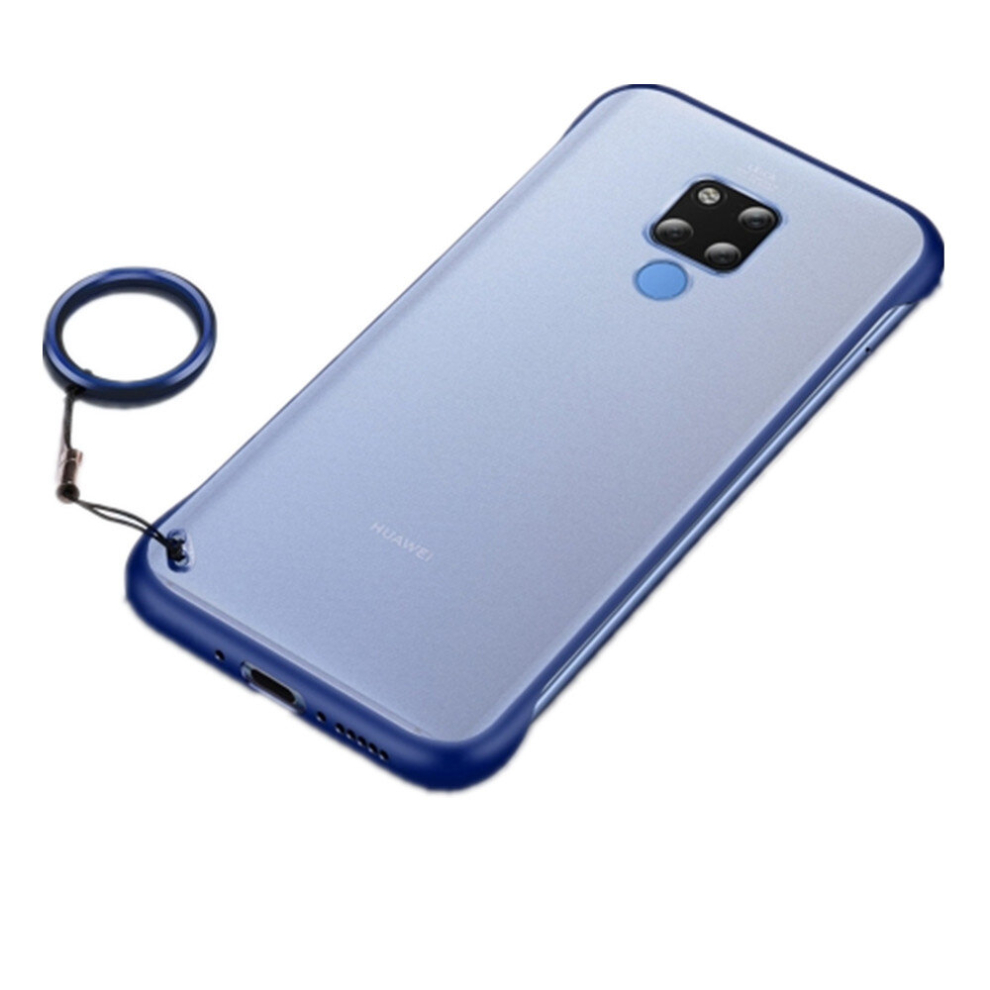 2Pcs Frosted Anti-Skidding Tpu Protective Case With Metal Ring For Huawei Mate 20(Blue) Blue 8881471539006