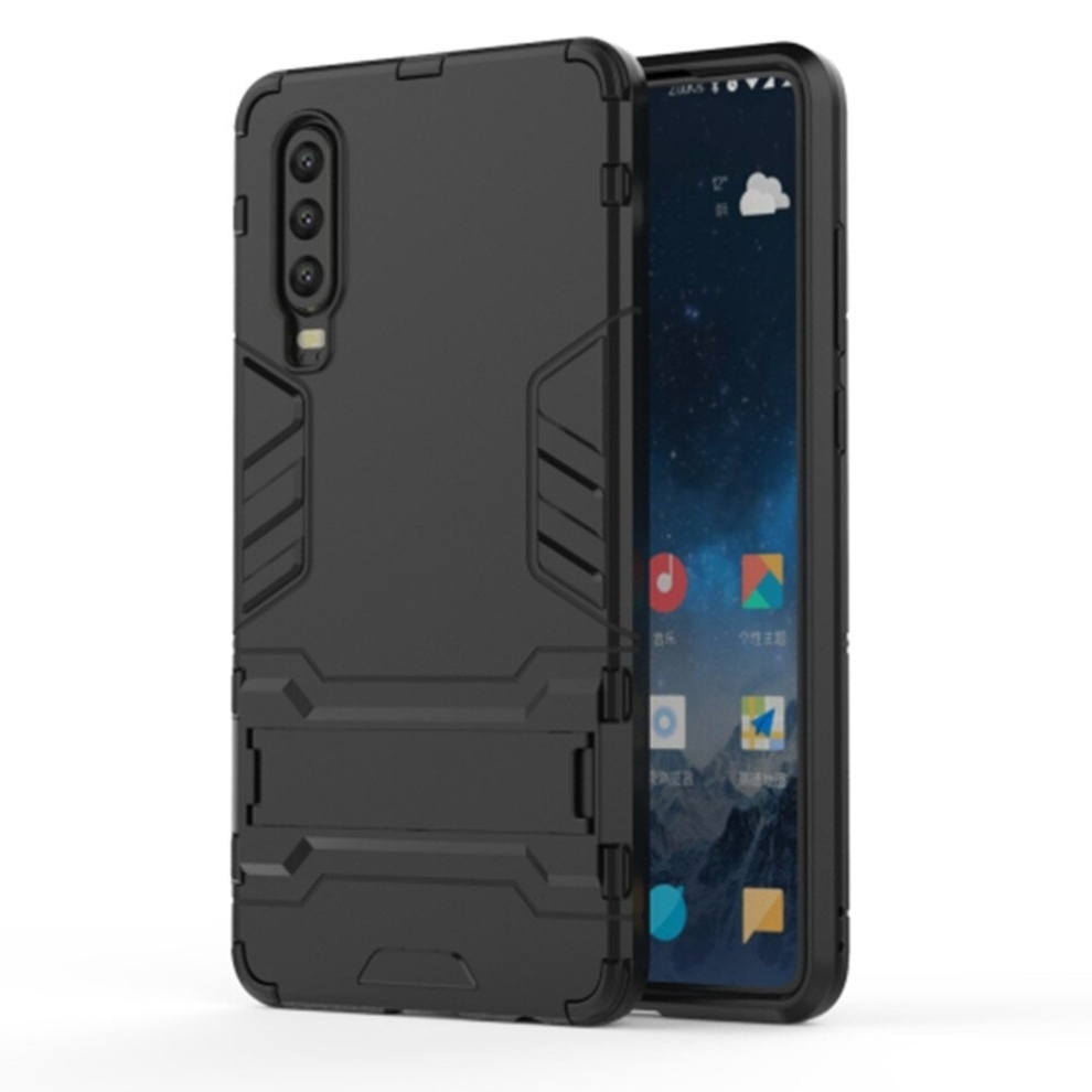 Shockproof Pc + Tpu Case For Huawei P30, With Holder(Black) Black 8881471534131