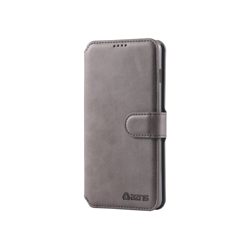 For Galaxy S10 Azns Calf Texture Magnetic Horizontal Flip Pu Leather Case With Holder & Card Slots & Photo Frame(Gray) Gray 8881471537163
