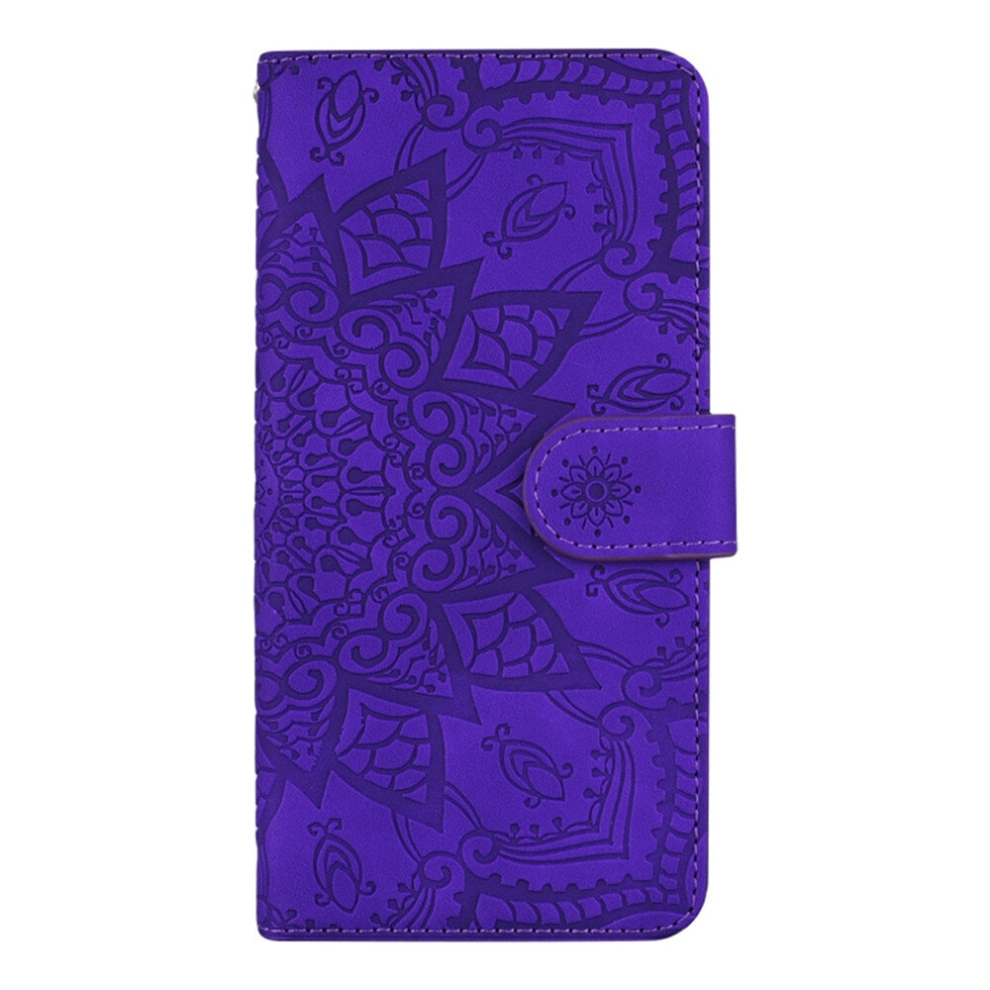 Calf Pattern Double Folding Design Embossed Leather Case With Wallet & Holder & Card Slots For Galaxy S9(Purple) Purple 8881471536876
