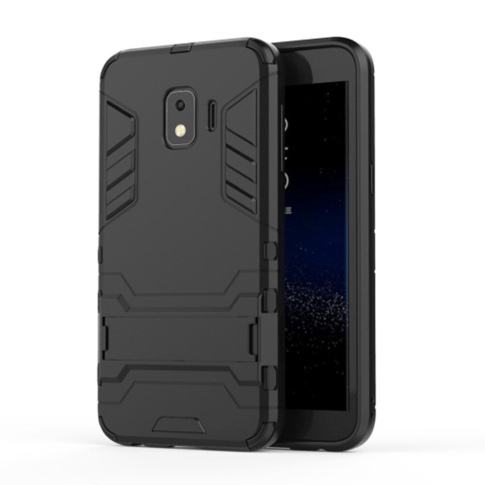 Shockproof Pc + Tpu Case For Galaxy J2 Core, With Holder(Black) Black 8881471534148