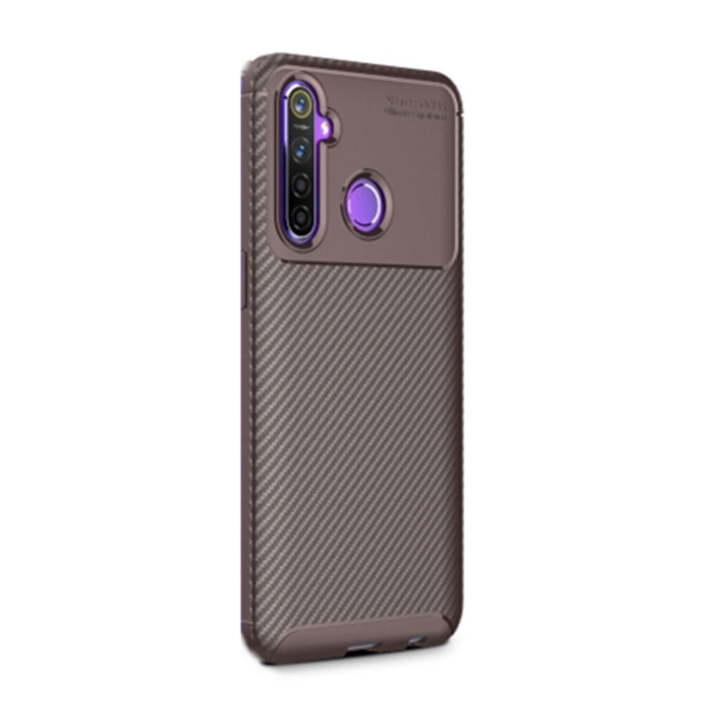 2Pc For Xiaomi Redmi Note 8 Carbon Fiber Texture Shockproof Tpu Case(Brown) Brown 8881471538993