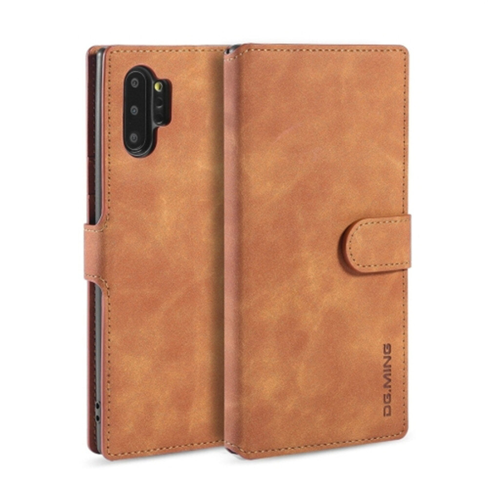 Retro Oil Side Horizontal Flip Case With Holder & Card Slots & Wallet For Galaxy Note 10(Brown) Brown 8881471534346