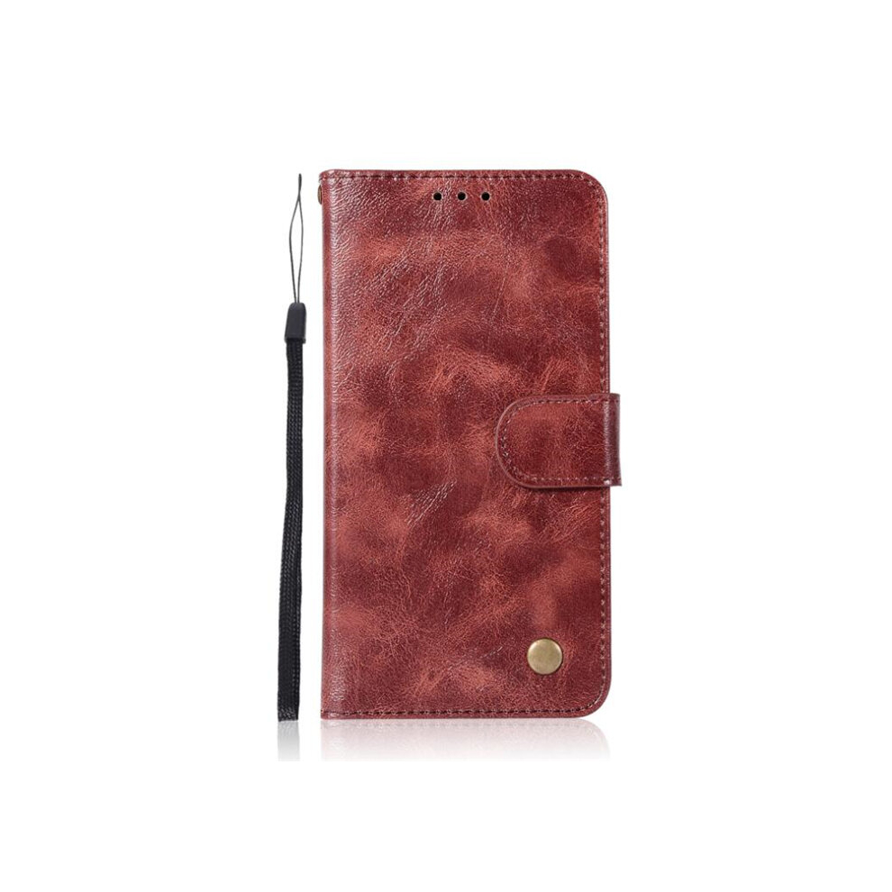 For Sony Xperia Xz3 Retro Copper Button Crazy Horse Horizontal Flip Pu Leather Case 8881471537187