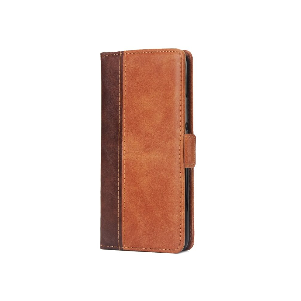 For Huawei Mate 30 Pro Retro Texture Contrast Color Splicing Horizontal Flip Tpu + Pu Leather Case With Card Slots & Holder & Wallet(Brown) Brown 8881471550681