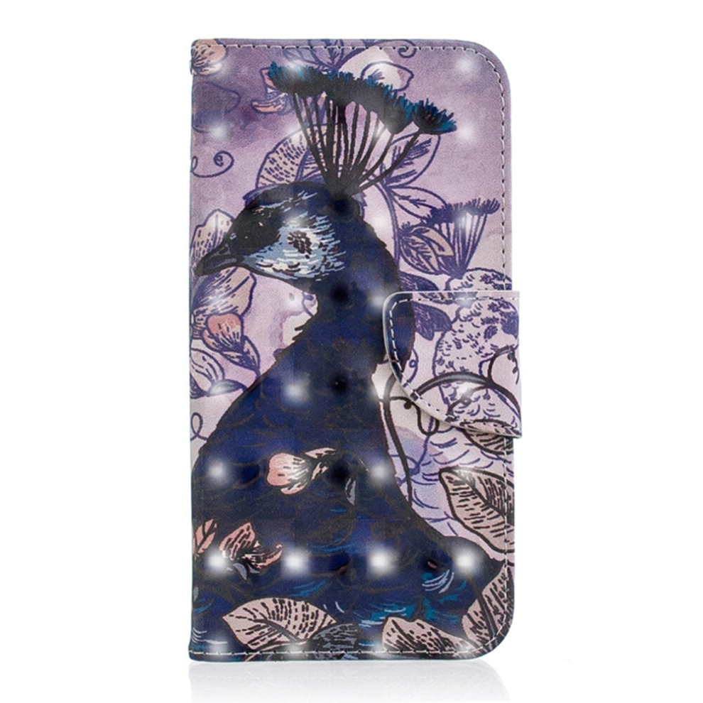 3D Colored Drawing Pattern Horizontal Flip Leather Case For Galaxy J530, With Holder & Card Slots & Wallet(Peacock) 8881471547742