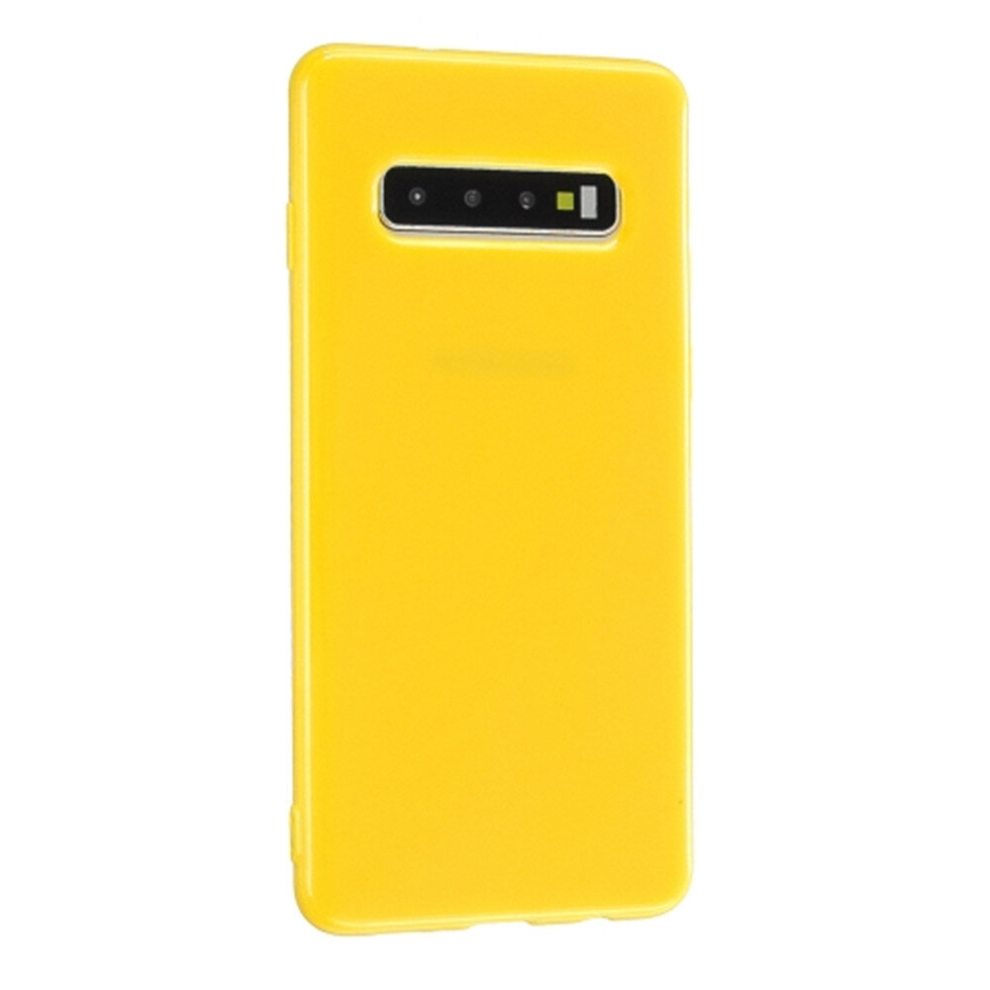 3Pc For Galaxy S10 2.0Mm Thick Tpu Candy Color Protective Case(Yellow) Yellow 8881471550766