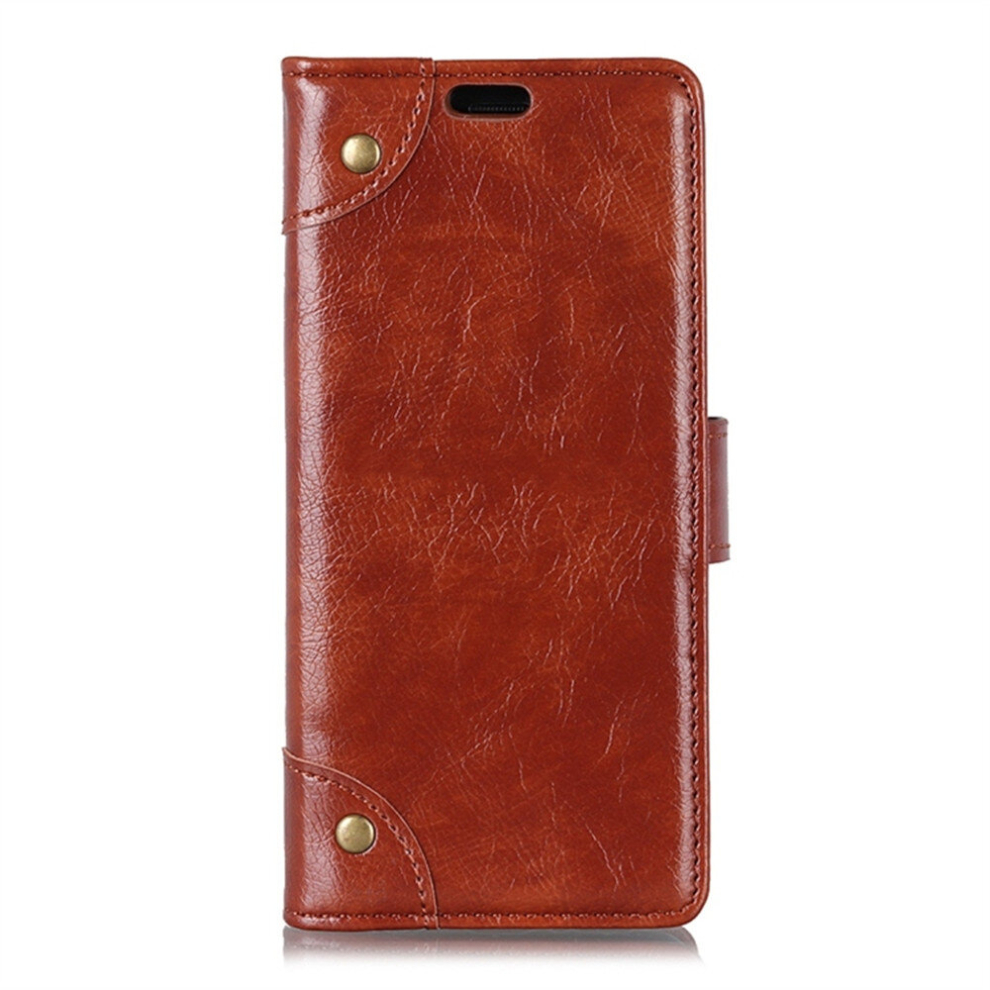 Copper Buckle Texture Horizontal Flip Leather Case For Samsung S10, With Holder & Card Slots & Wallet(Brown) Brown 8881471544628