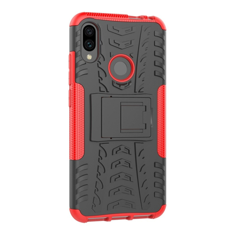 2Pcs Tire Texture Tpu+Pc Shockproof Phone Case For Xiaomi Redmi Note 7, With Holder 8881471547780
