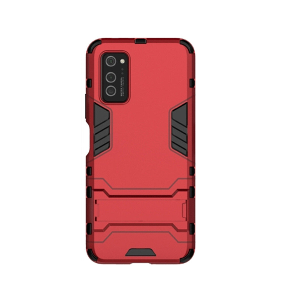 2 Pcs For Huawei Honor V30 Pro Shockproof Pc + Tpu Protective Case With Invisible Holder(Red) Red 8881471543034