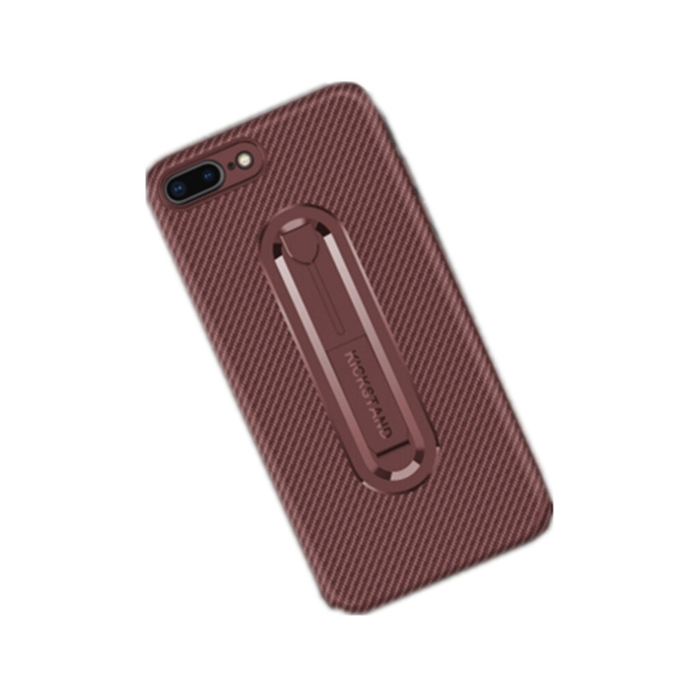 For Iphone 6 Brushed Texture Carbon Fiber Tpu Case With Invisible Bracket 8881471537446
