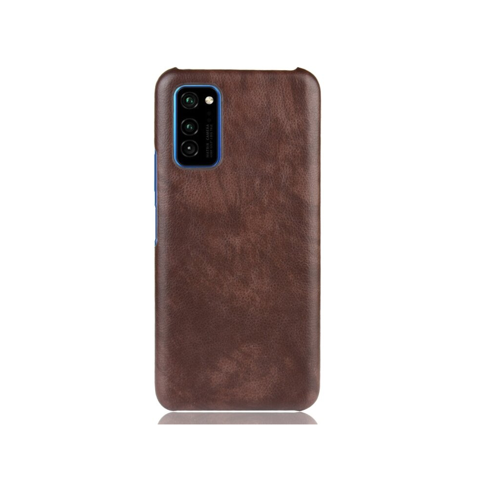 2Pcs For Huawei Honor V30 Shockproof Litchi Texture Pc + Pu Case(Brown) Brown 8881471544932