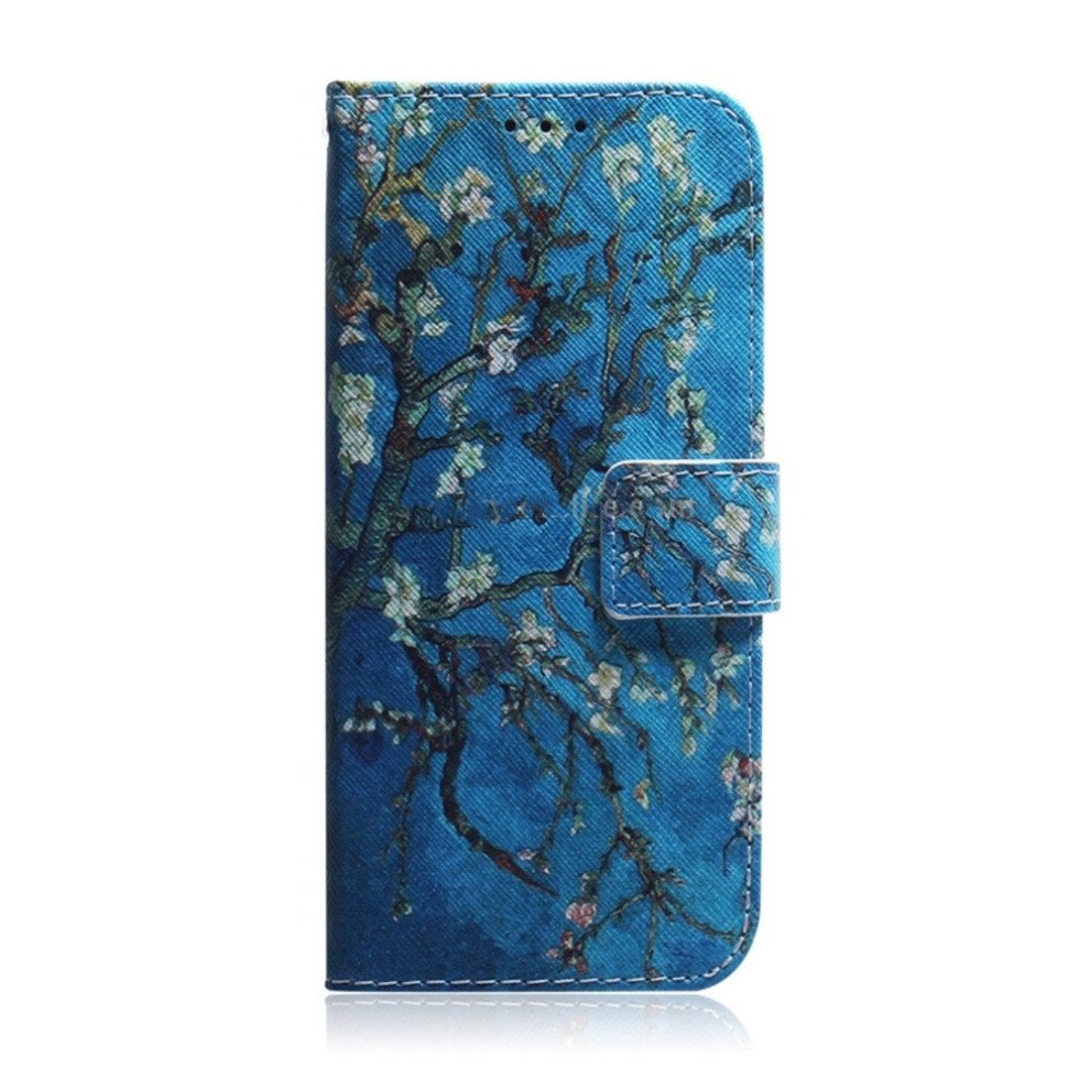 Apricot Flower Pattern Coloured Drawing Horizontal Flip Leather Case For Galaxy S10, With Holder & Card Slots & Wallet 8881471546011