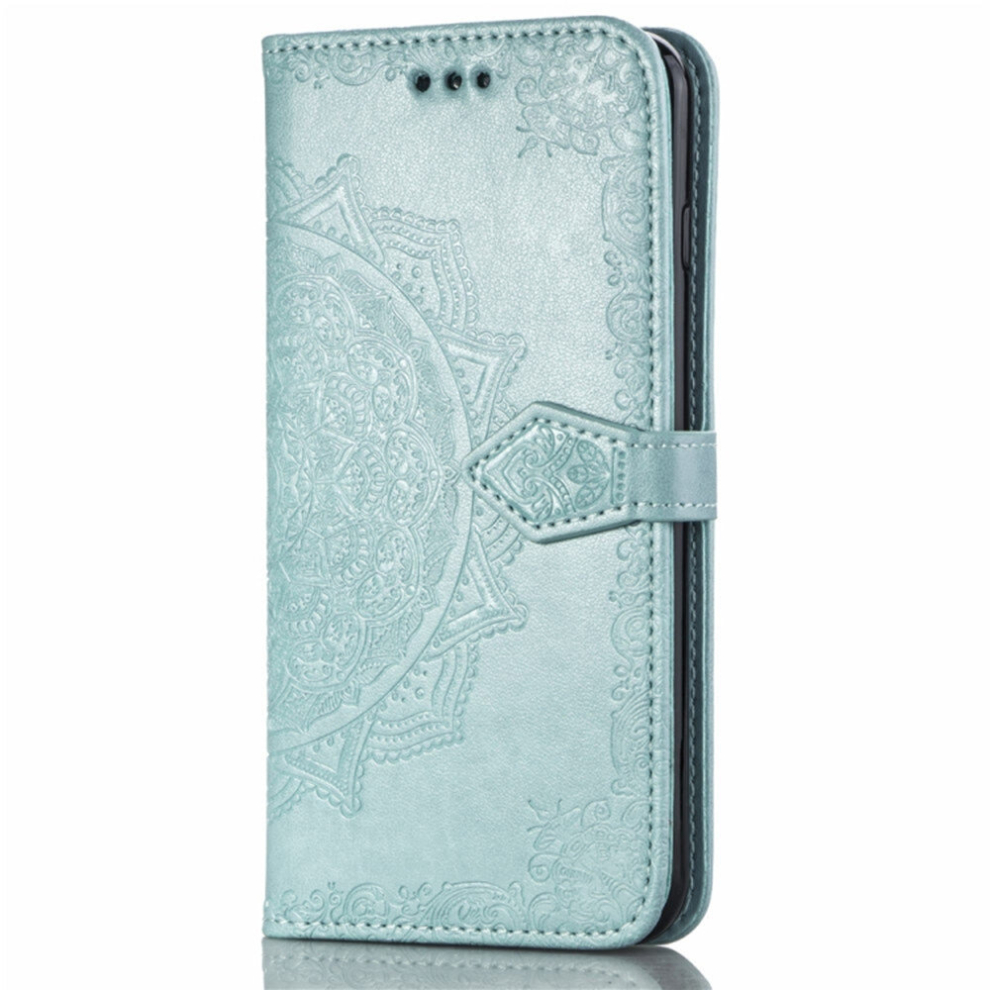 For Galaxy S10+ Halfway Mandala Embossing Pattern Horizontal Flip Leather Case With Holder & Card Slots & Wallet & Lanyard(Green) Green 8881471534537